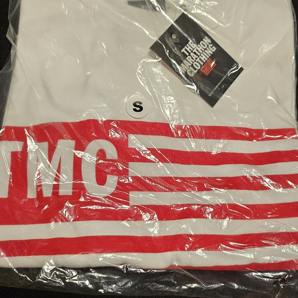 The Marathon Clothing White and Red Striped Tee